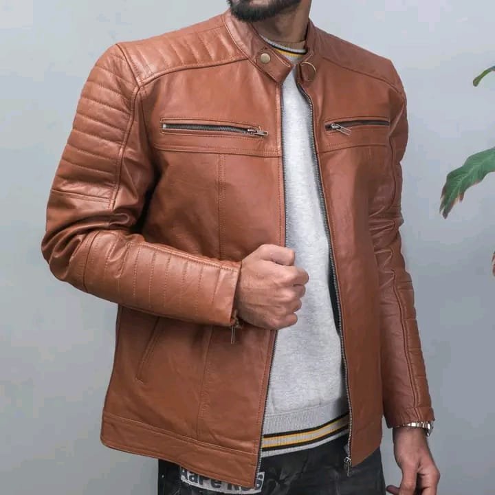 Men's Classic Brown Leather Jacket